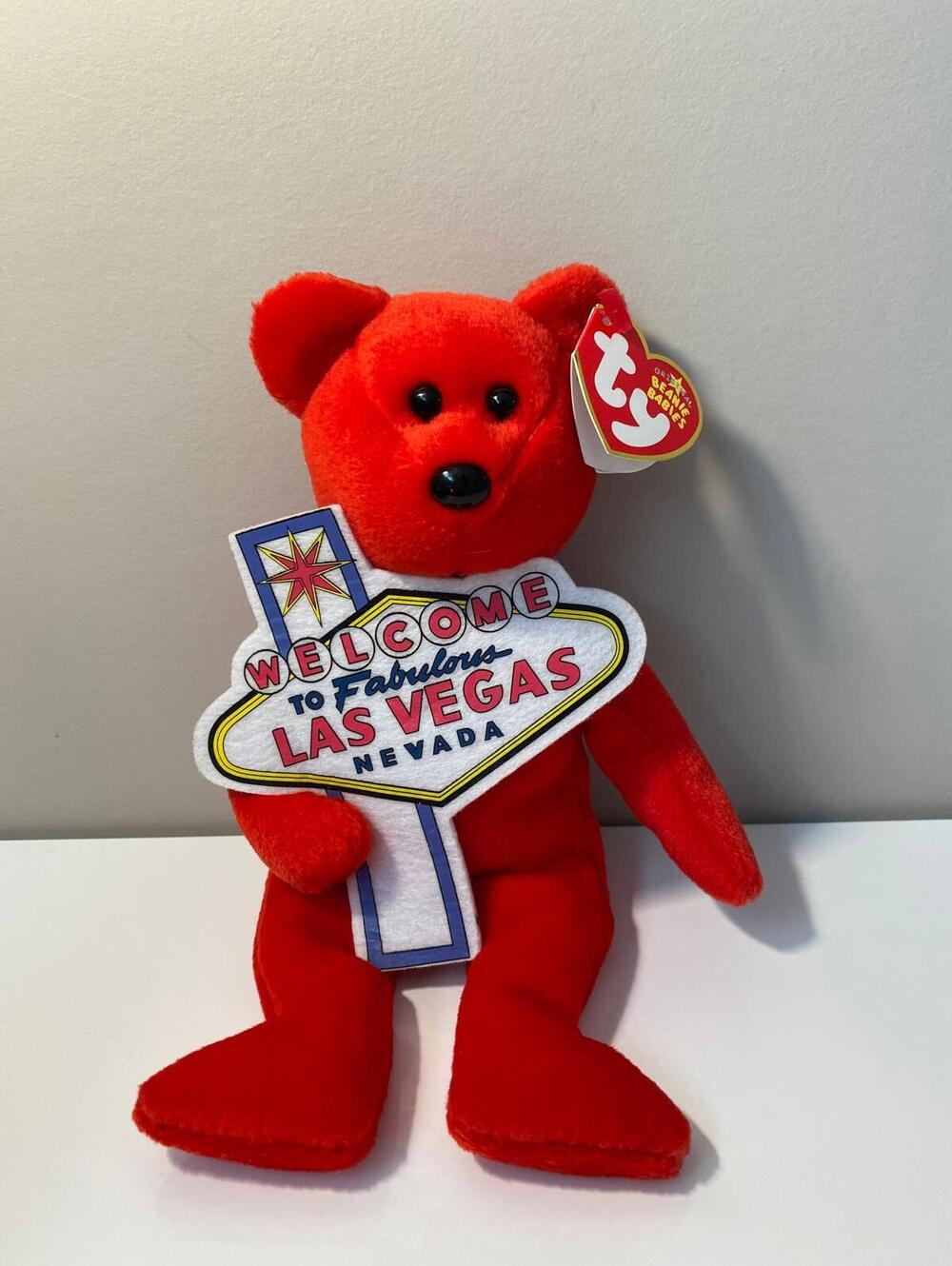 Ty Beanie Baby “Aces” the Welcome to Las Vegas Bear - Las Vegas Exc (8.5 inch)